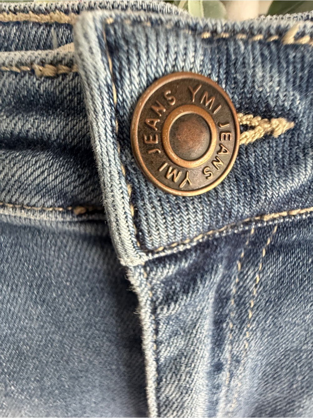 YMI Medium Blue Denim Jeans with Branded Copper Button